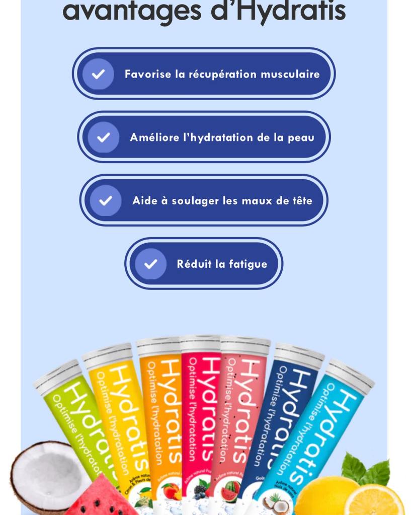 Solution réhydratation Hydratis sport et bien-être - Pharmacie Sainte-Luce